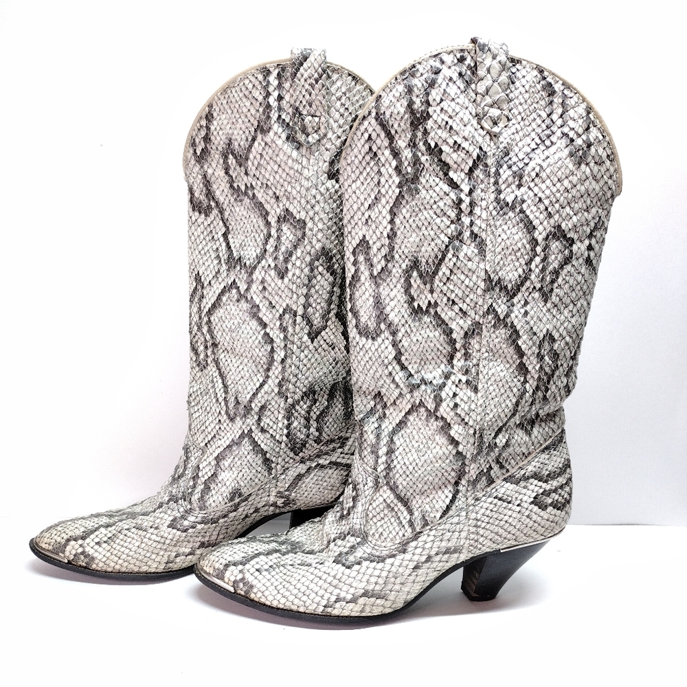 Acme Snakeskin Boots 6.5
